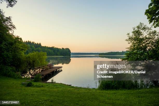 schaalsee near seedorf, unesco biosphere reserve schaalsee, lauenburg lakes, schleswig-holstein, germany - lauenburg lakes nature park stock pictures, royalty-free photos & images