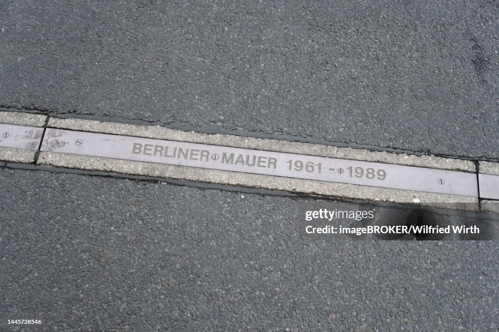Berlin Wall 1961-1989, marking the former course of the Berlin Wall, Berlin, Germany