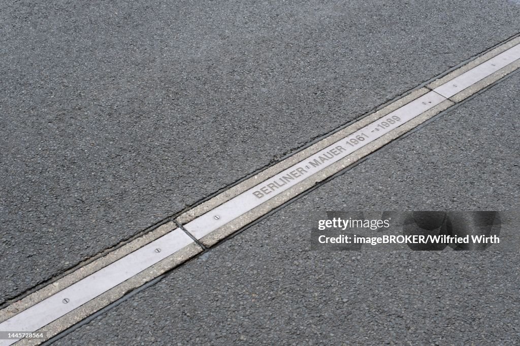 Berlin Wall 1961-1989, marking the former course of the Berlin Wall, Berlin, Germany