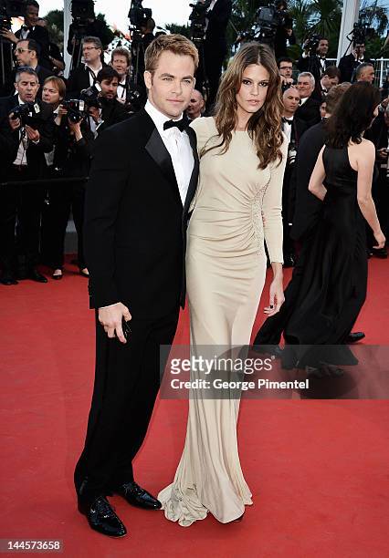 Chris Pine and Dominique Piek attend the Opening Ceremony and "Moonrise Kingdom" Premiere during the 65th Annual Cannes Film Festival at the Palais...