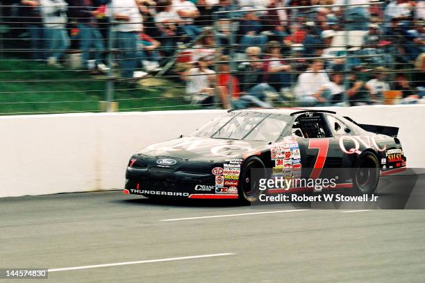 S car on the track at the Watkins Glen International raceway, Watkins Glen, New York, 1996.