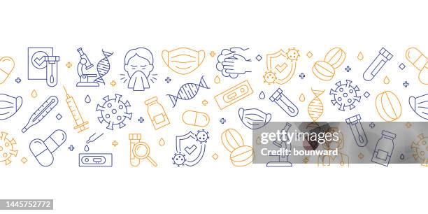 seamless medical icon background - human cells pattern stock illustrations