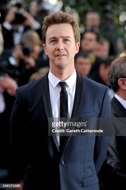 Actor Edward Norton attends opening ceremony and "Moonrise Kingdom" premiere during the 65th Annual Cannes Film Festival at Palais des Festivals on...