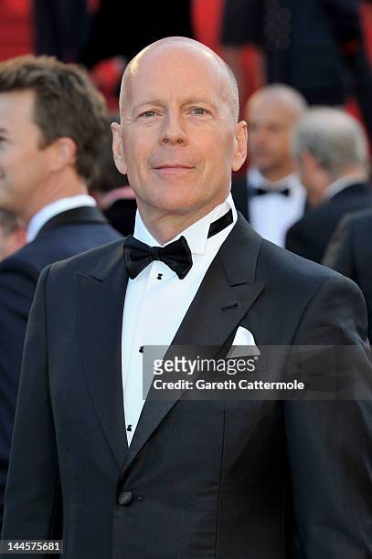 Actor Bruce Willis attends opening ceremony and "Moonrise Kingdom" premiere during the 65th Annual Cannes Film Festival at Palais des Festivals on...