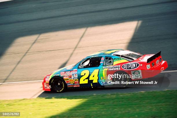 Dupont's car on the track at the Charlotte Motor Speedway, Charlotte, North Carolina, 1997.