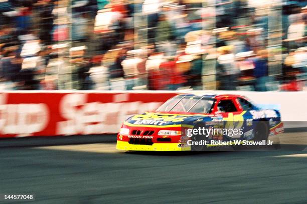 Coors Light's car on the track at the Charlotte Motor Speedway, Charlotte, North Carolina, 1996.