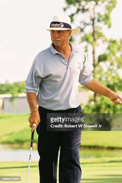 American golfer Tom Wargo on the course during the PGA Seniors' Championship at the PGA National Golf Club, Palm Beach Gardens, Florida, 1996.