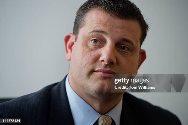 Candidate David Valadao, R-Calif., is interviewed in CQ Roll Call's Washington office.