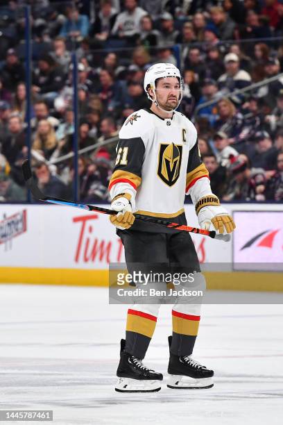 Mark Stone of the Vegas Golden Knights skates during the second period of a game against the Columbus Blue Jackets at Nationwide Arena on November...