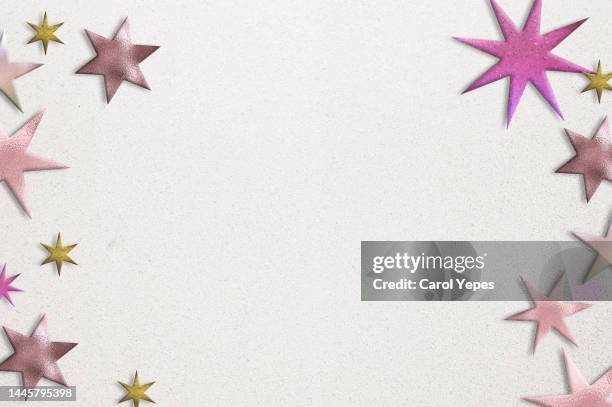 xmas tars in frame - christmas picture frame stock pictures, royalty-free photos & images