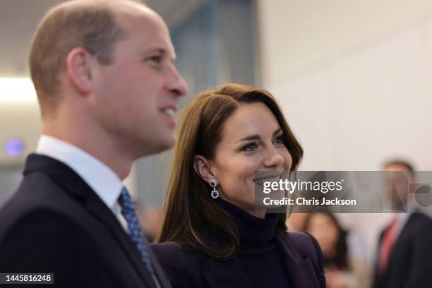 Prince William, Prince of Wales and Catherine, Princess of Wales arrive at Logan International Airport on November 30, 2022 in Boston, Massachusetts....