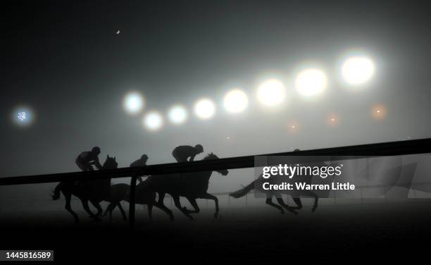 Aussie Banker ridden by William Buick wins the Unibet Support Safe Gambling Handicap Stakes at Kempton Park on November 30, 2022 in Sunbury, England.