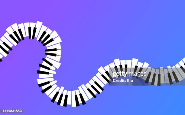 piano keys background - musical note 幅插畫檔、美工圖案、卡通及圖標