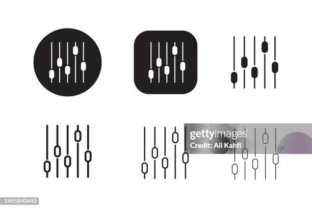system settings sliders icon - slide background stock illustrations