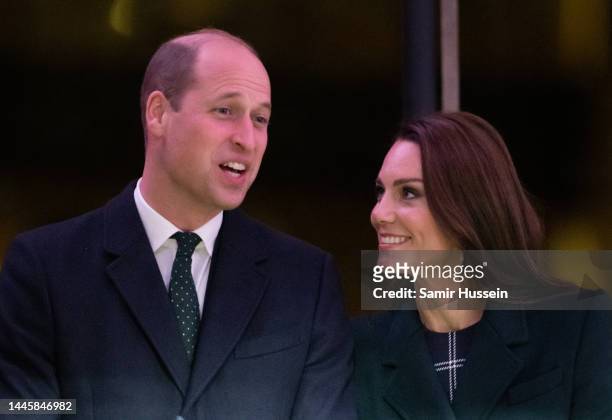 Prince William, Prince of Wales and Catherine, Princess of Wales formally kickoff Earthshot celebrations by lighting up Boston City Hall on November...