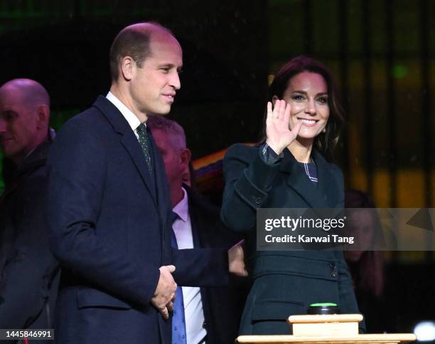 Prince William, Prince of Wales and Catherine, Princess of Wales, kick off Earthshot celebrations by lighting up Boston at Speaker’s Corner by City...