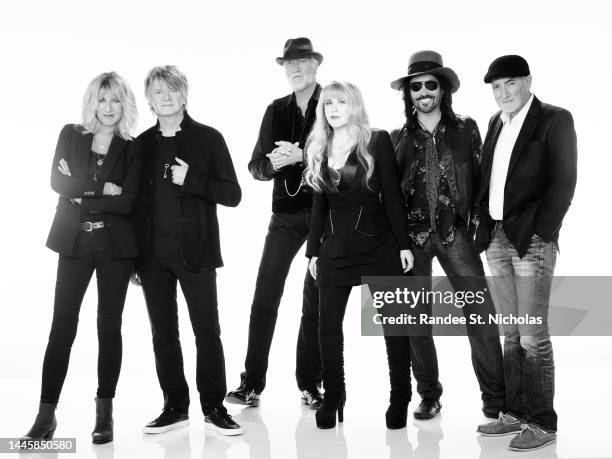 Fleetwood Mac pose for a portrait on April 23, 2018 in Los Angeles, California.