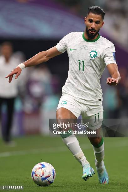 Saleh Al-Shehri of Saudi Arabia during the FIFA World Cup Qatar 2022 Group C match between Saudi Arabia and Mexico at Lusail Stadium on November 30,...