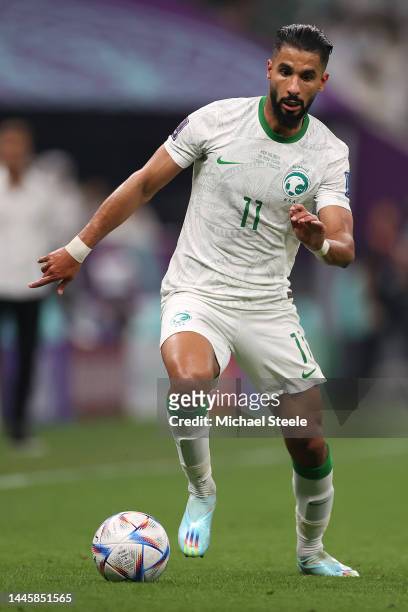Saleh Al-Shehri of Saudi Arabia during the FIFA World Cup Qatar 2022 Group C match between Saudi Arabia and Mexico at Lusail Stadium on November 30,...