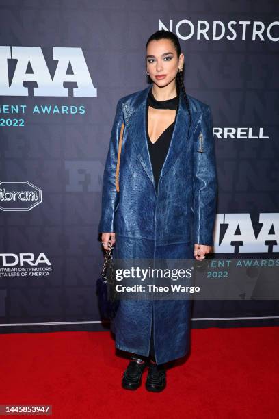 Dua Lipa attends the 36th Annual Footwear News Achievement Awards at Cipriani South Street on November 30, 2022 in New York City.