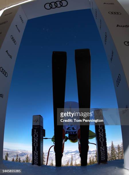 Andreas Sander of Team Germany skis the Birds of Prey race course during the Audi FIS Alpine Ski World Cup Men's Downhill Training at Beaver Creek...