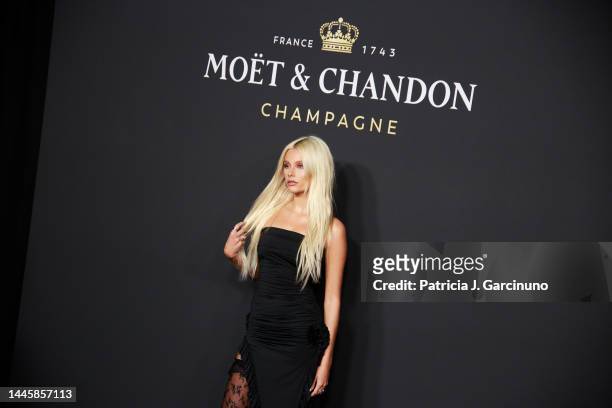 Valentina Zenere attends the Moet & Chandon Party at Palacio De Cibeles on November 30, 2022 in Madrid, Spain.
