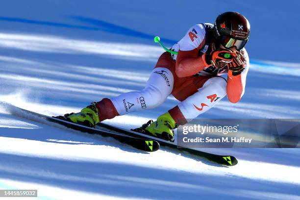 Daniel Hemetsberger of Team Austria skis the Birds of Prey racecourse during the Audi FIS Alpine Ski World Cup Men's Downhill Training at Beaver...