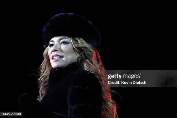 Singer-songwriter Shania Twain performs at the National Christmas Tree lighting on the Ellipse on November 30, 2022 in Washington, DC. President...