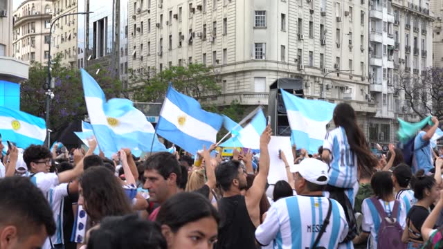 ARG: Fans Gather To Watch World Cup Poland v Argentina In Buenos Aires