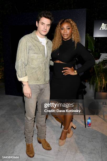 John Mayer and Serena Williams attend Audemars Piguet Starwheel Launch Event at Art Basel 2022 on November 30, 2022 in Miami, Florida.