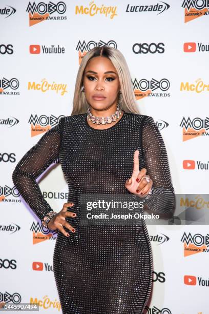 Eve arrives at the MOBO Awards 2022 at OVO Arena Wembley on November 30, 2022 in London, England.