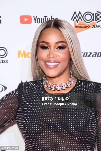 Eve arrives at the MOBO Awards 2022 at OVO Arena Wembley on November 30, 2022 in London, England.