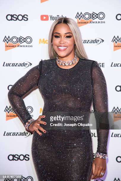 Eve arrives at the MOBO Awards 2022 at OVO Arena Wembley on November 30, 2022 in London, England.
