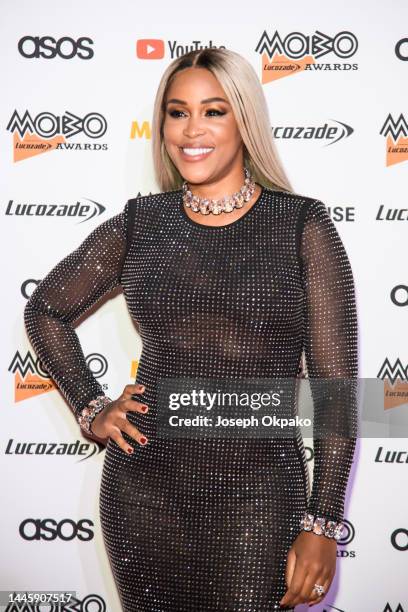 Eve arrives at the MOBO Awards 2022 at OVO Arena Wembley on November 30, 2022 in London, England.