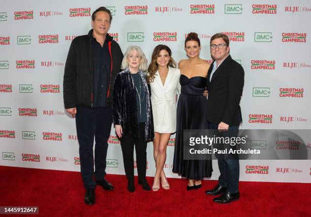 Vince Vaughn, Julia Duffy, Clare Niederpruem, JoAnna Garcia Swisher and Peter Billingsley attend the premiere of AMC+'s "Christmas With The...