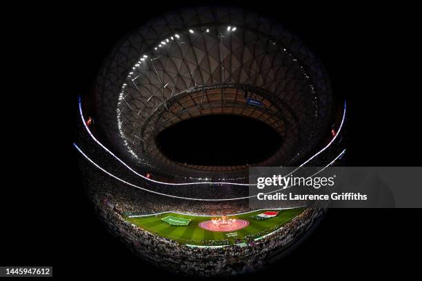 General view inside the stadium during the pre match ceremony of the FIFA World Cup Qatar 2022 Group C match between Saudi Arabia and Mexico at...