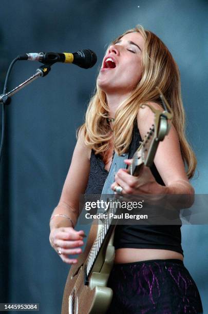 Heather Nova performs at Rock Werchter festival, Werchter, Belgium 4th July 1999.