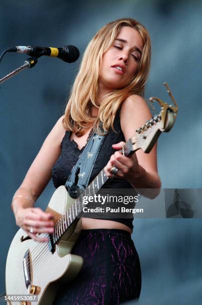 Heather Nova performs at Rock Werchter festival, Werchter, Belgium 4th July 1999.