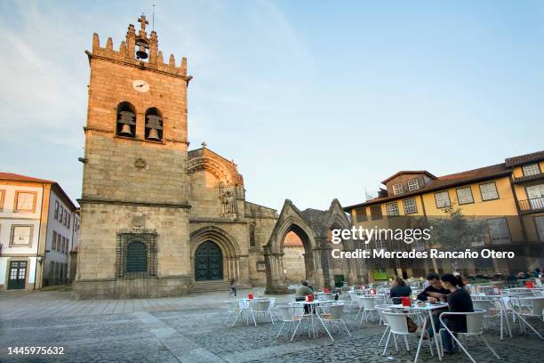 oliveira medieval town square. guimarães, portugal. - guimarães stock pictures, royalty-free photos & images