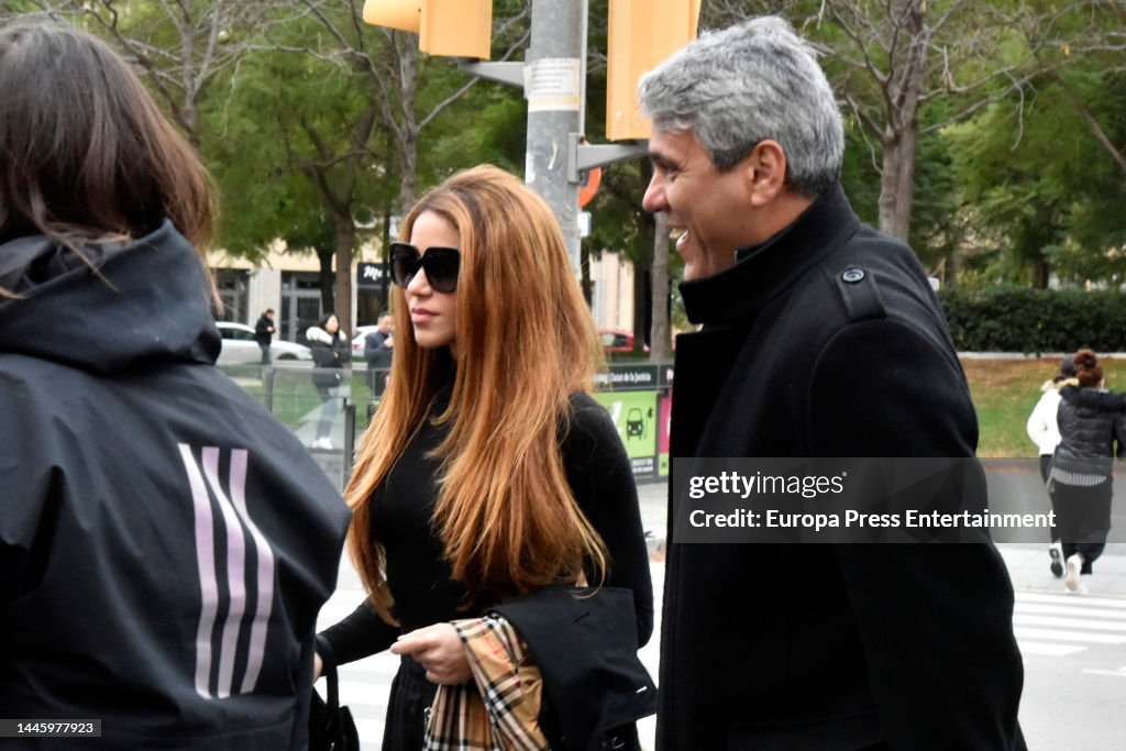 Shakira on her arrival at Barcelona's Court of First Instance and