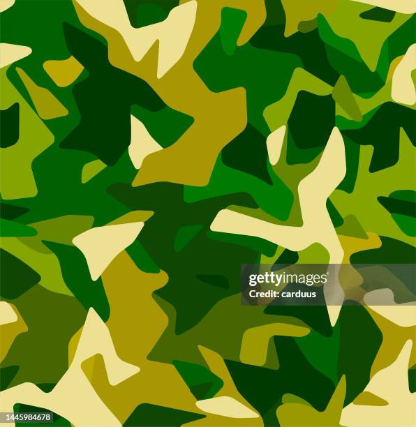 seamless camouflage pattern - camo pattern stock illustrations
