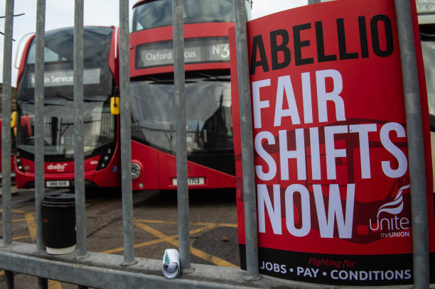 GBR: Bus Drivers With Unite Union Start Strike Action