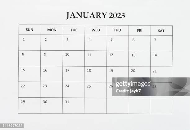 january month calendar - monthly event stock pictures, royalty-free photos & images