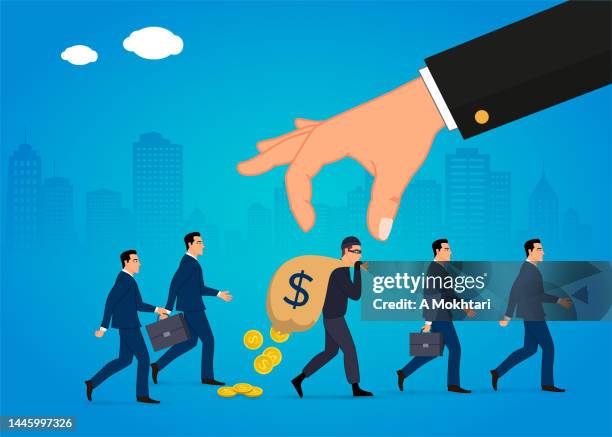 arrest the money thief. - triage stock illustrations