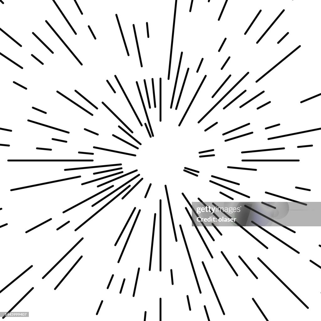 Grey Line Rounded Ends Lines With Rounded Ends Radial Direction In Ring Around Middle High-Res ...