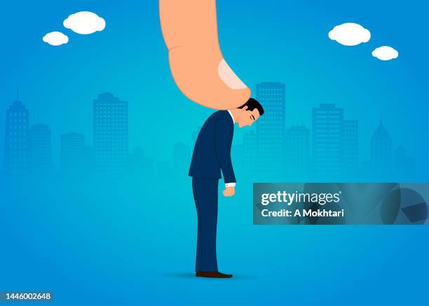 der mensch erdrückt von stress, arbeit, dem rhythmus des lebens... - druck durch gleichaltrige stock-grafiken, -clipart, -cartoons und -symbole