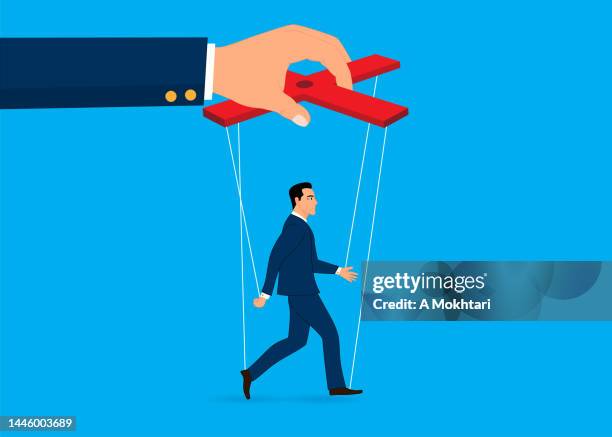 manipulation. - puppet master stock illustrations