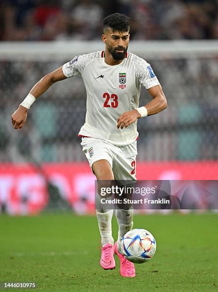 Ramin Rashidian Ramin Rezaeian of Iran in action during the FIFA World Cup Qatar 2022 ...