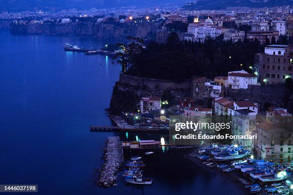 Elevated view of Sorrento, Italy, May 14, 1987. News Photo Getty Images