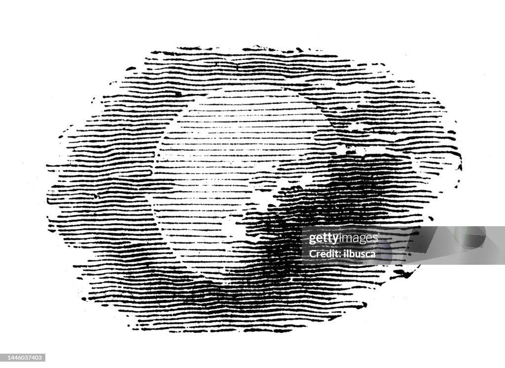 Antique engraving illustration: Moon